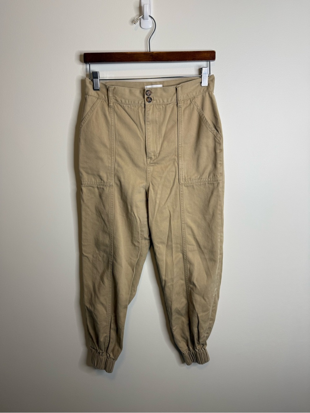 Holt Renfrew Boyish The Nico High-Waisted Utility Jogger Pants Tan Size 28